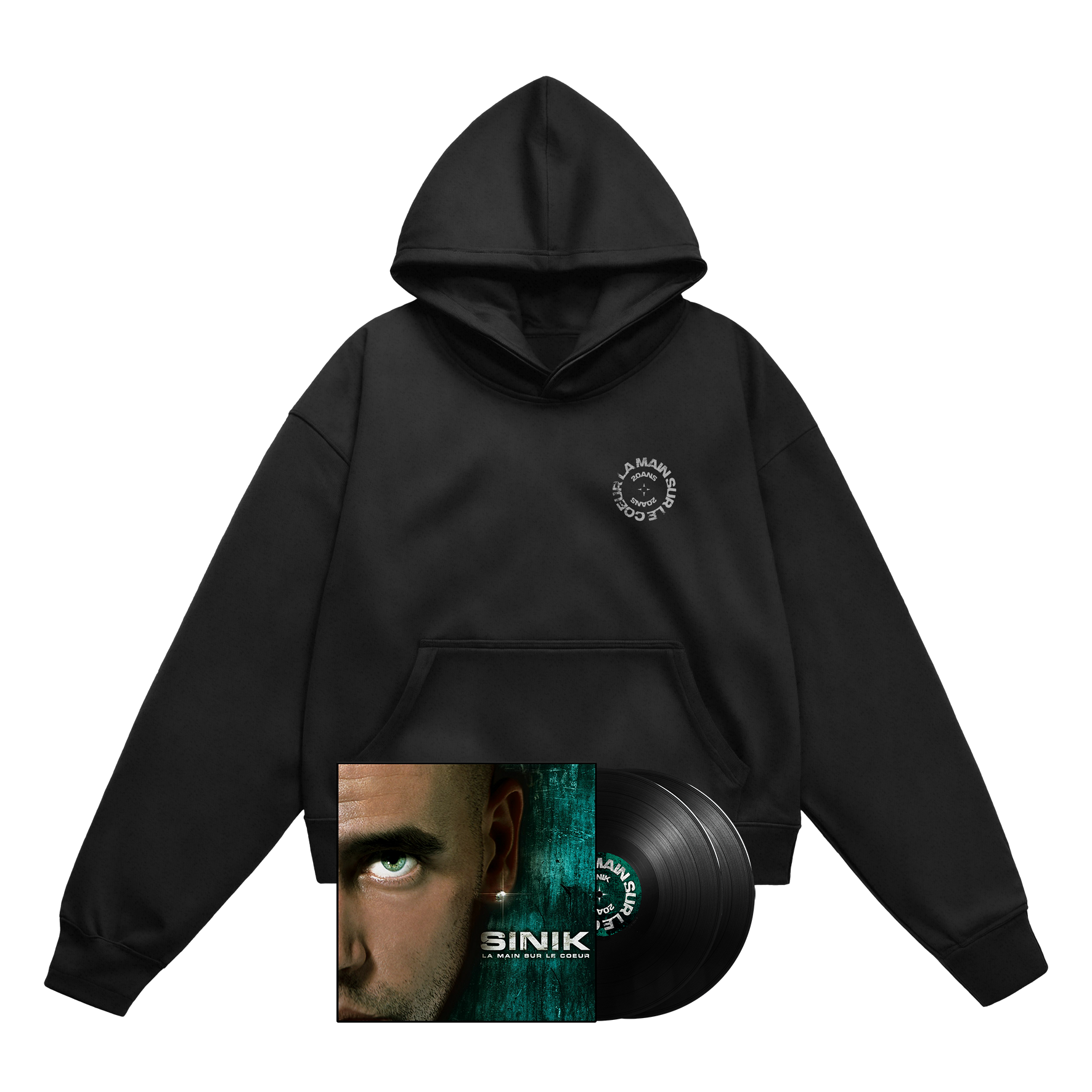 PACK HOODIE + VINYLE "LA MAIN SUR LE COEUR"