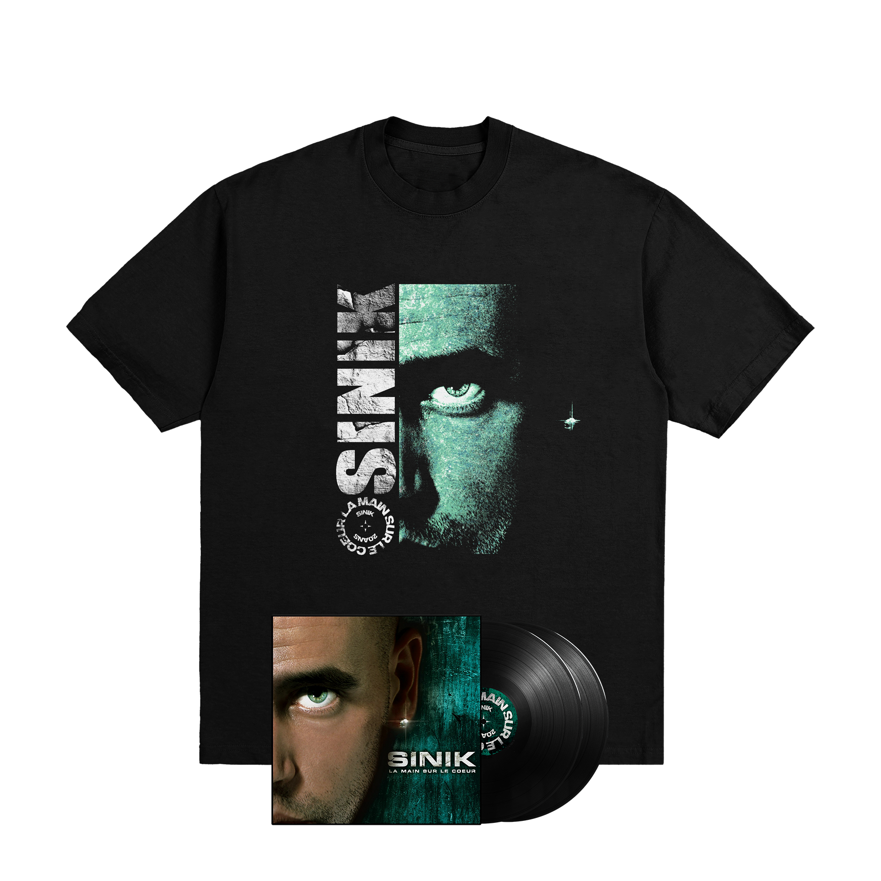 PACK T-SHIRT + VINYLE "LA MAIN SUR LE COEUR"